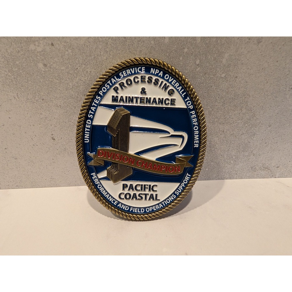 USPS 250 Challenge Coin 2025 NPA Pacific Coastal Processing Maintenance Champion